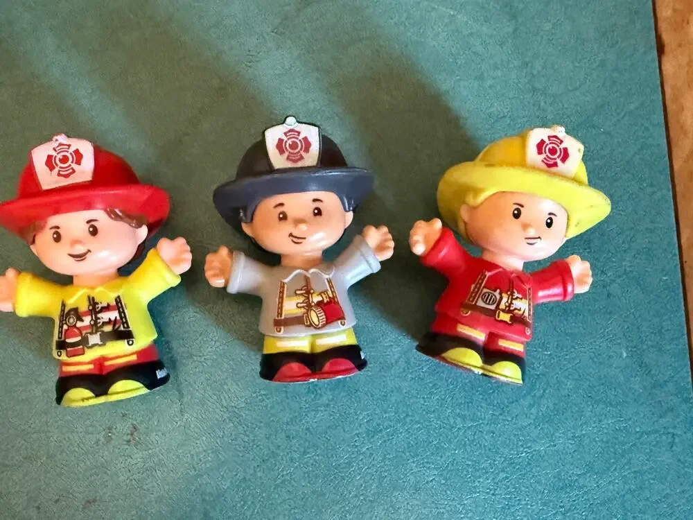 Y2K Kidcore Little People Firefighter Toy Figure Bundle